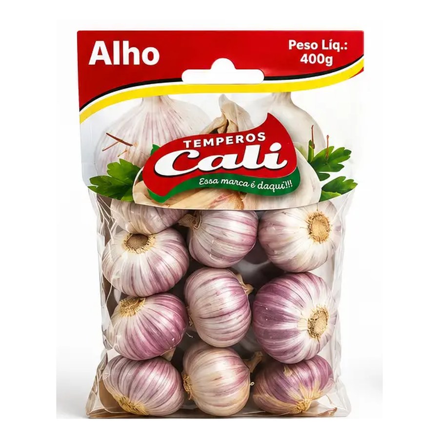 Alho Encartelado 400g — Temperos Cáli