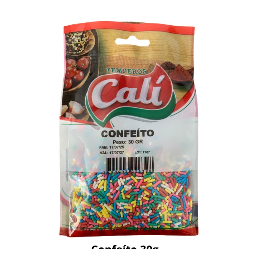 Confeito Colorido 30g — Temperos Cáli