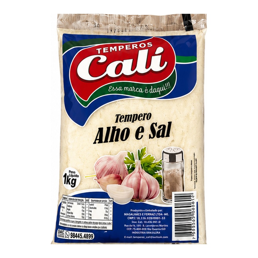 Tempero Alho e Sal Sachê 1kg — Temperos Cáli